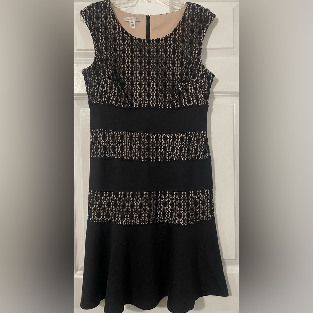 London Style black a-line dress